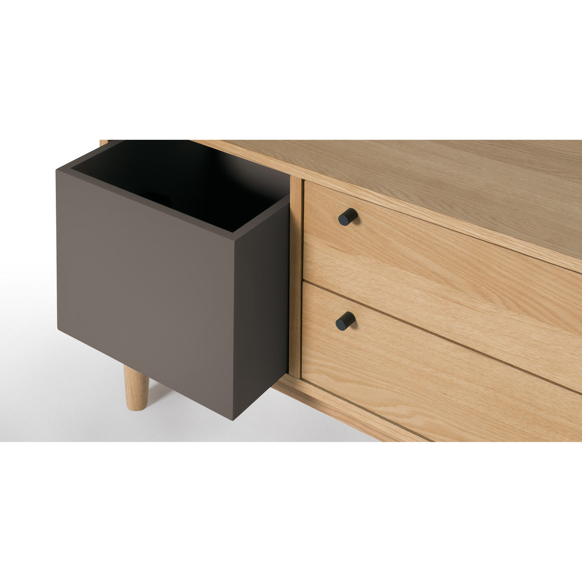 Campton Wide TV Stand, Oak – image 6
