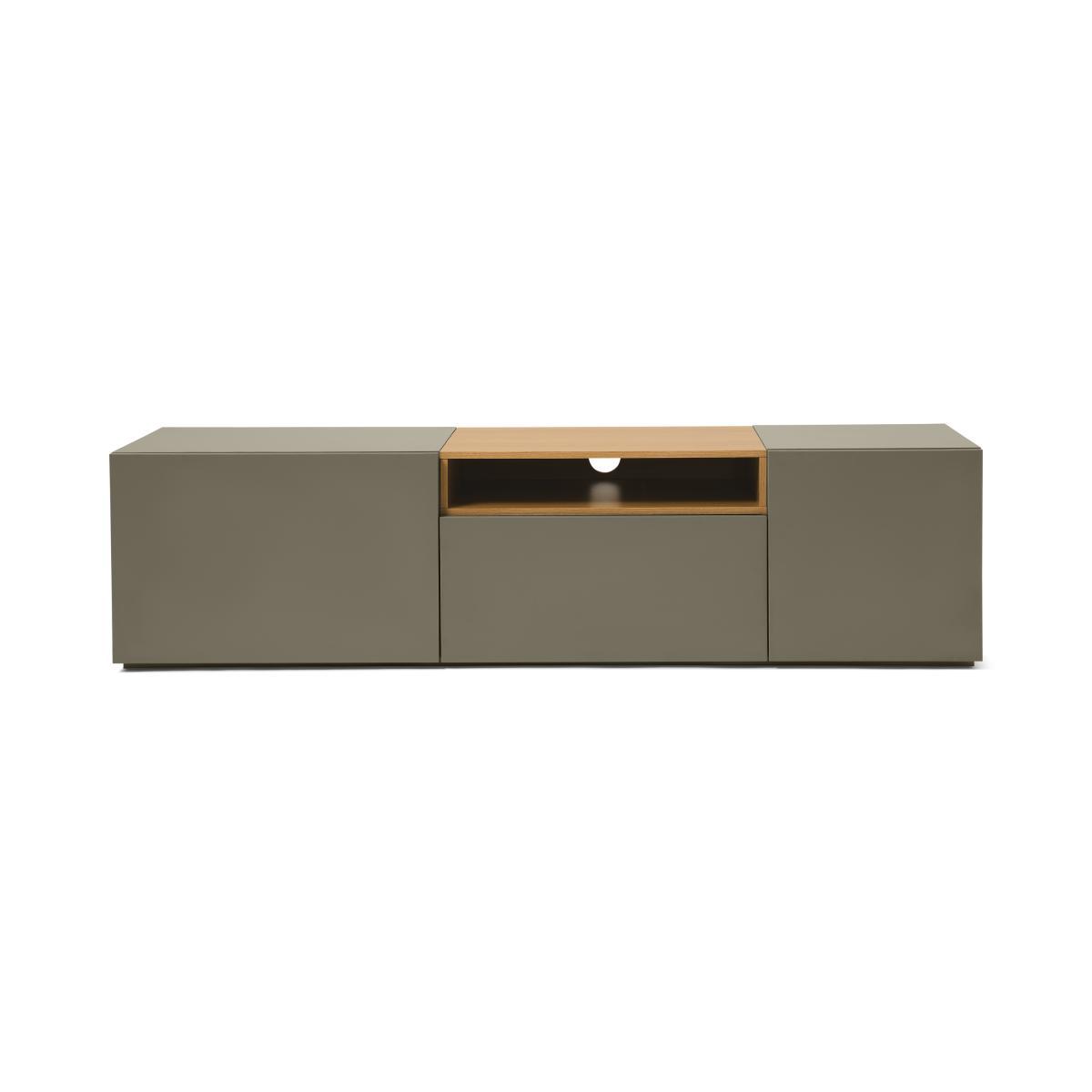 Heaton Modular TV Unit, Cobalt Grey & Oak Effect – image 2