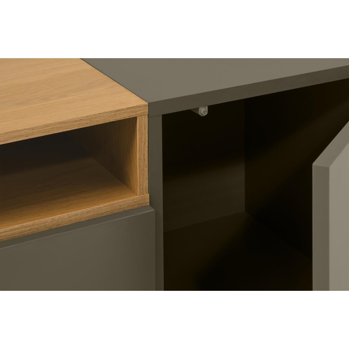 Heaton Modular TV Unit, Cobalt Grey & Oak Effect – image 7