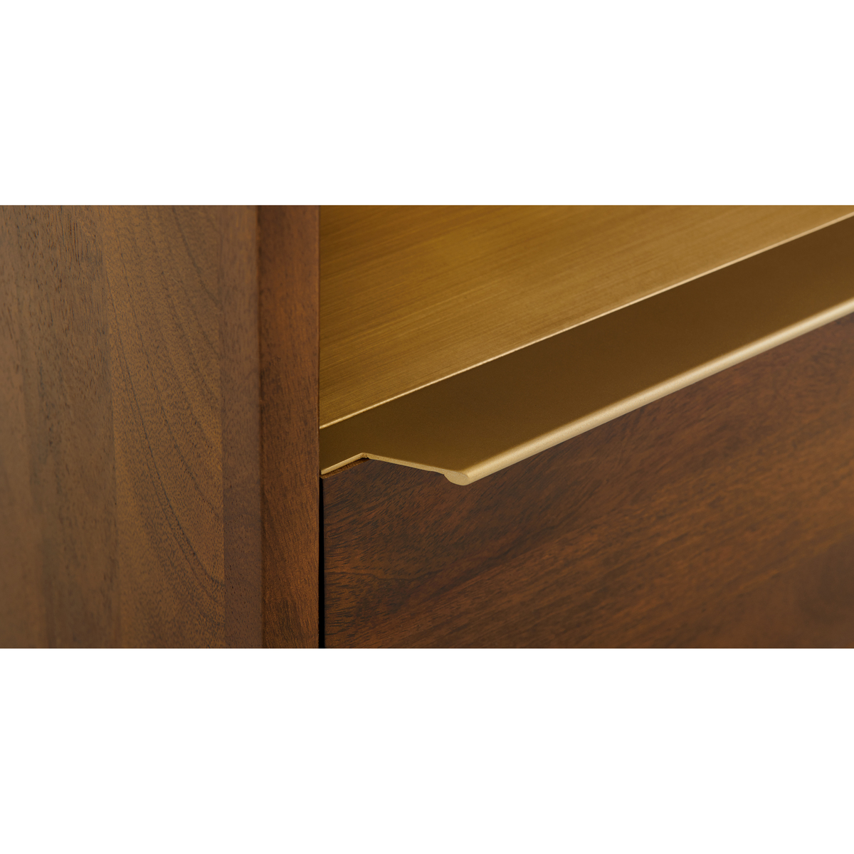 Anderson Corner TV Stand, Mango Wood and Brass – image 6