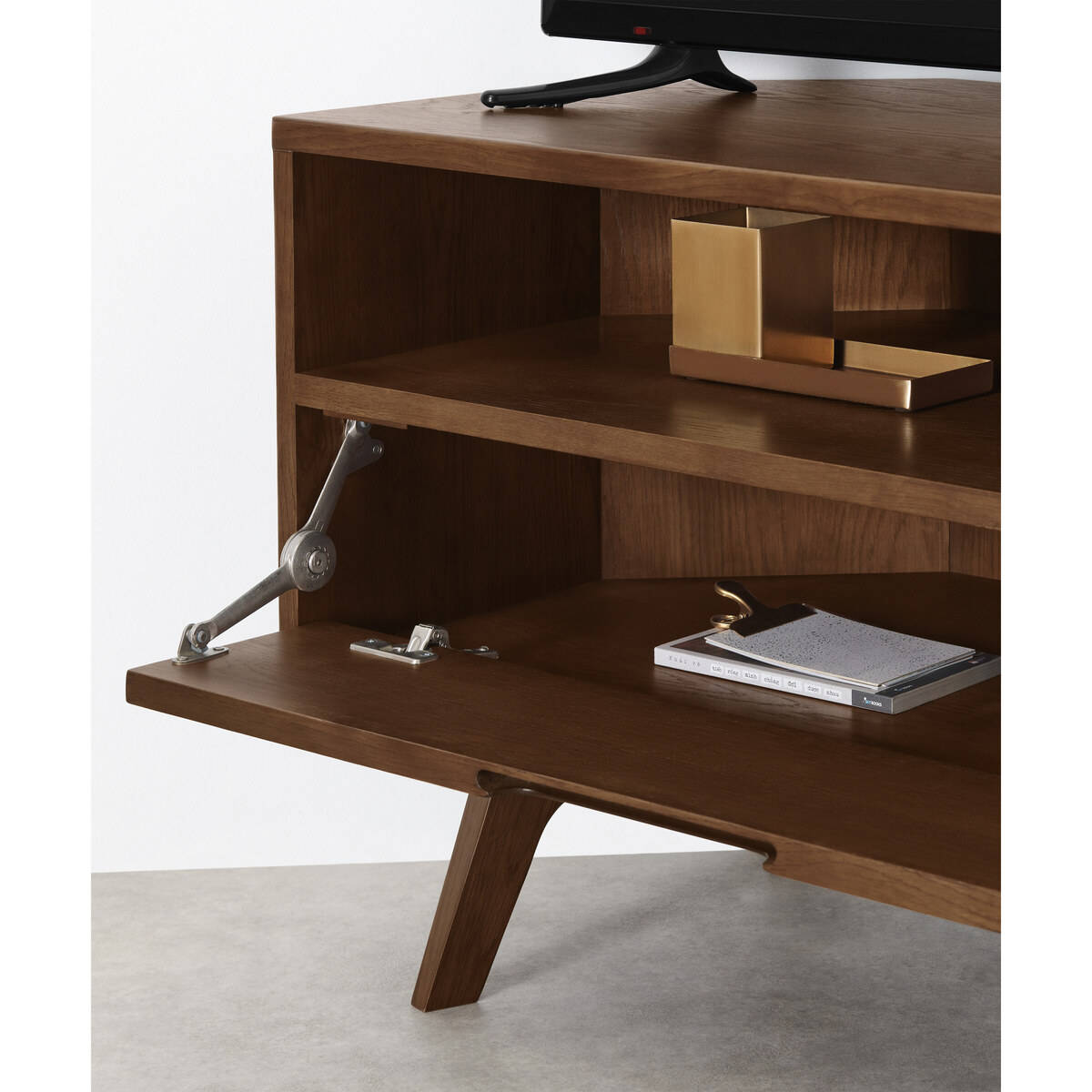 Jenson Corner TV Unit, Dark Stain Oak – image 3
