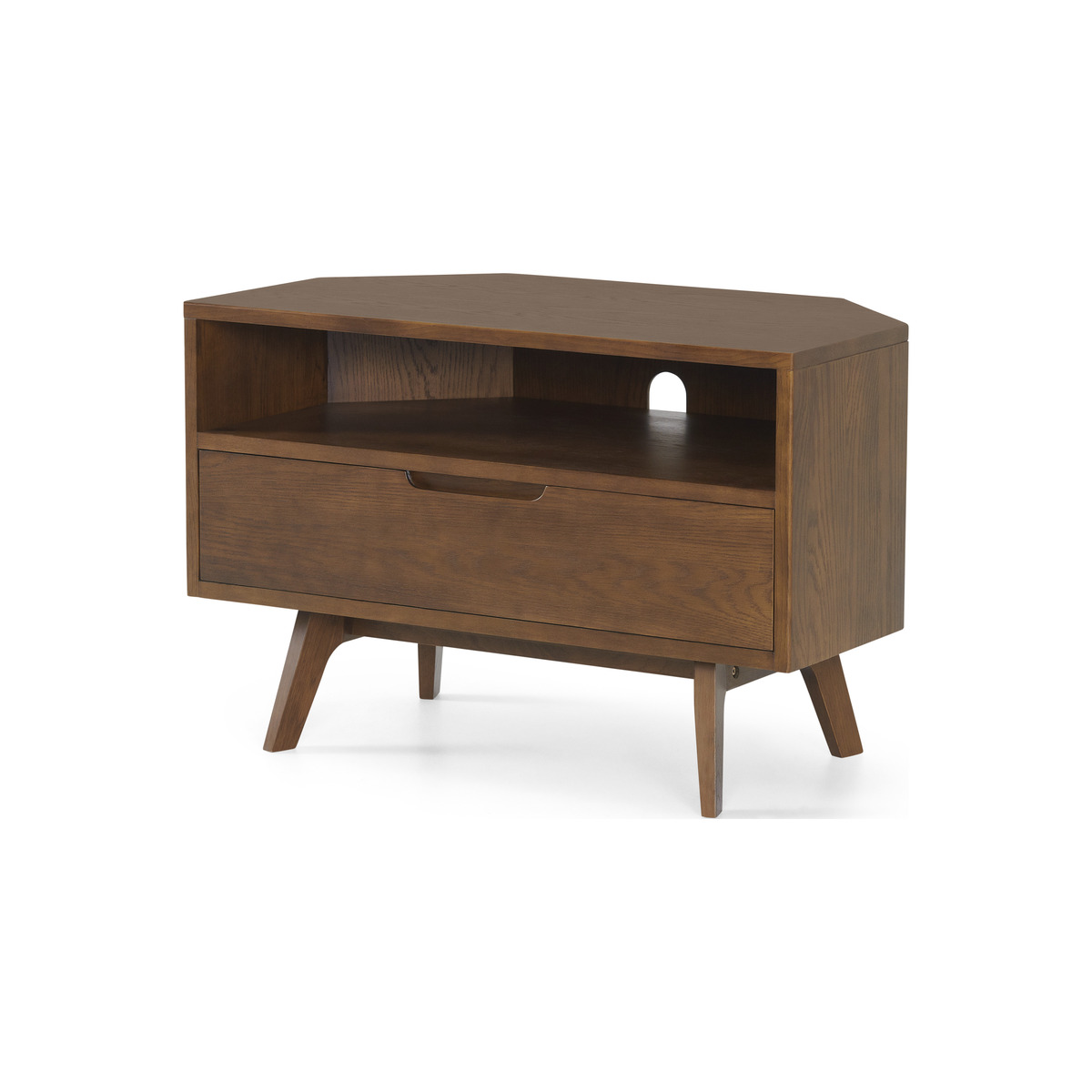 Jenson Corner TV Unit, Dark Stain Oak – image 2