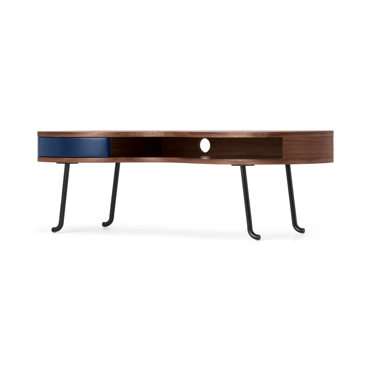 Pendelbury Media Unit, Walnut & Royal Blue – image 3