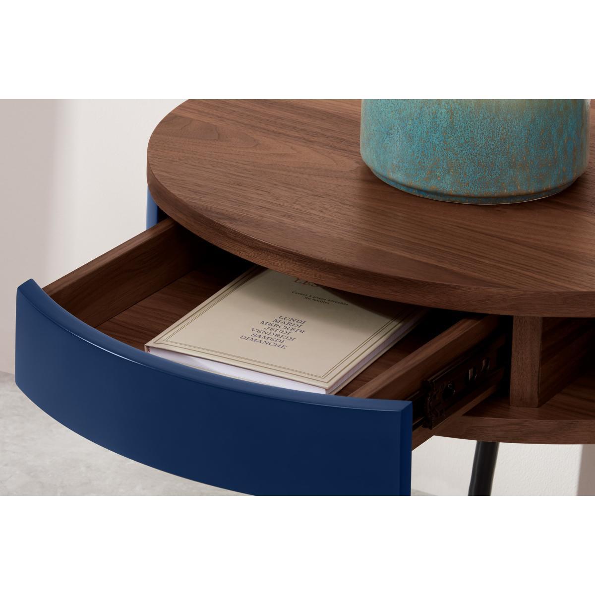 Pendelbury Media Unit, Walnut & Royal Blue – image 5