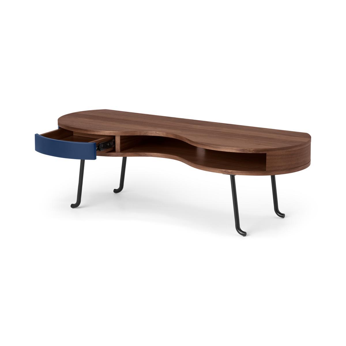 Pendelbury Media Unit, Walnut & Royal Blue – image 6