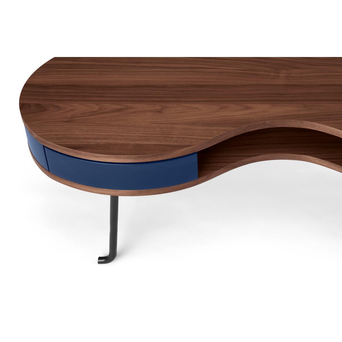 Pendelbury Media Unit, Walnut & Royal Blue – image 7