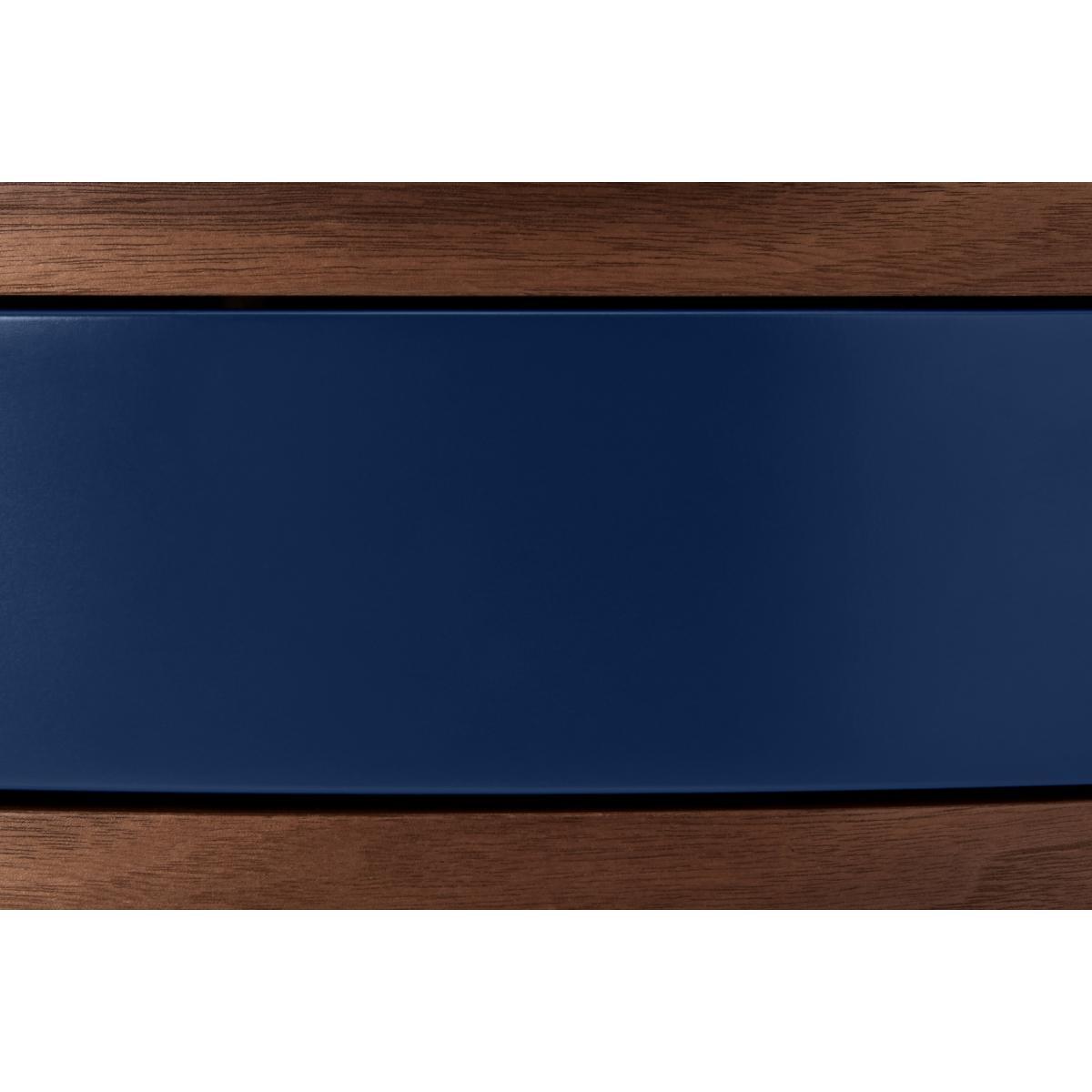 Pendelbury Media Unit, Walnut & Royal Blue – image 9
