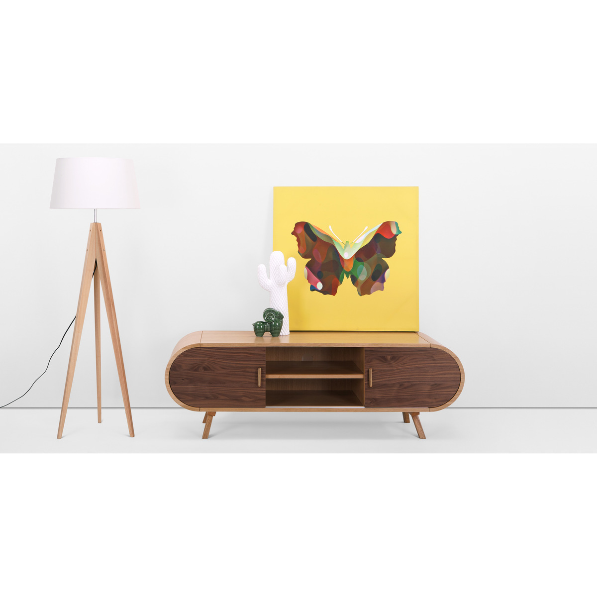 Fonteyn TV Stand, Oak and Walnut – image 3