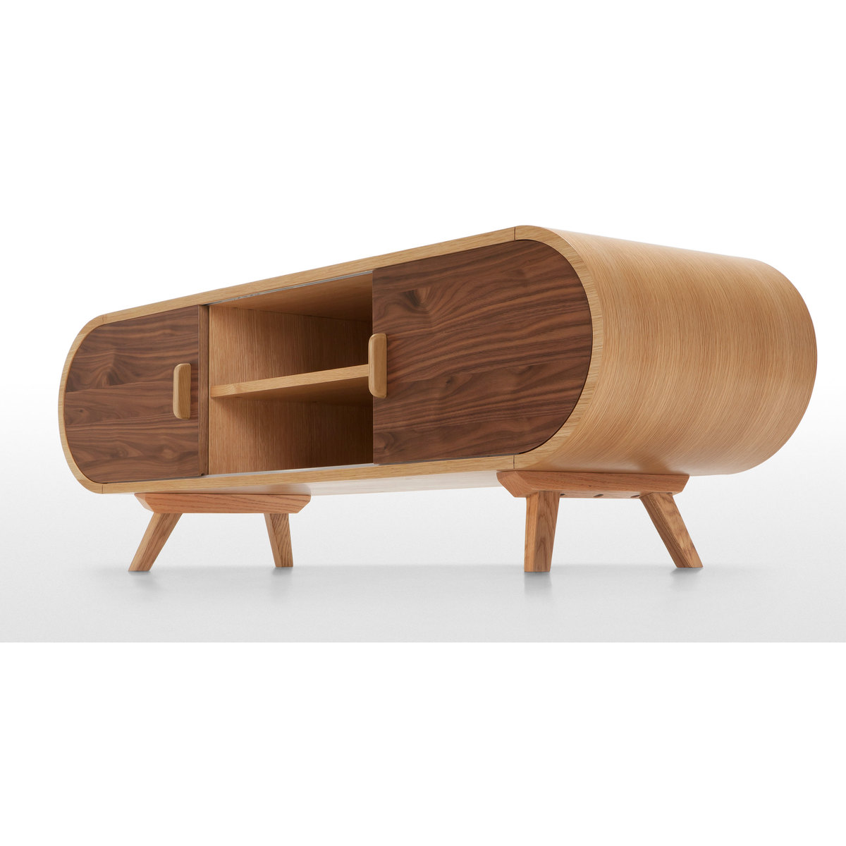 Fonteyn TV Stand, Oak and Walnut – image 7