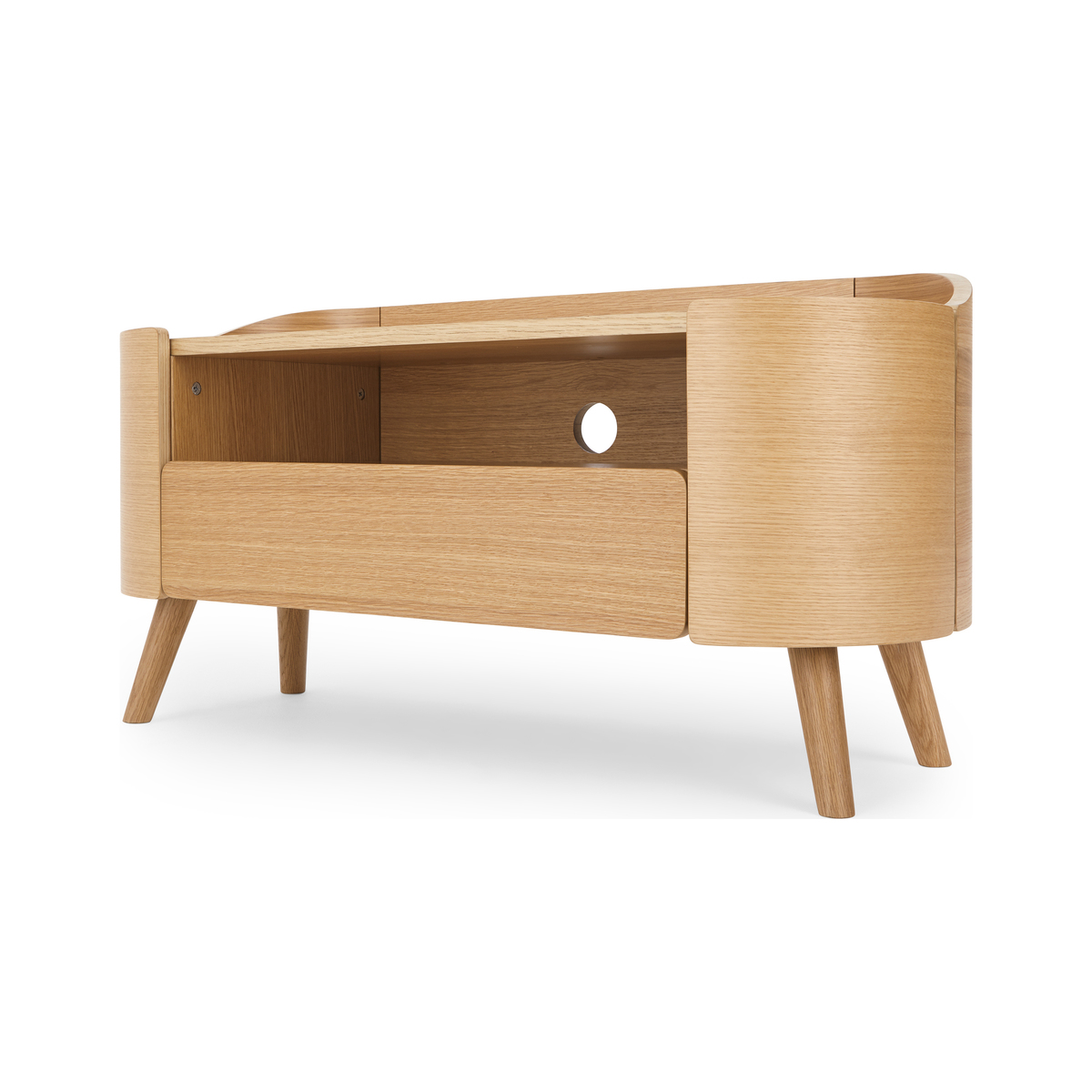 Ada Compact TV Stand, Oak – image 2