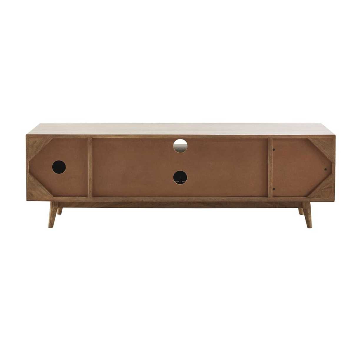 Mango Wood and Metal Industrial-Style 2-Door TV Unit Lenox – image 3