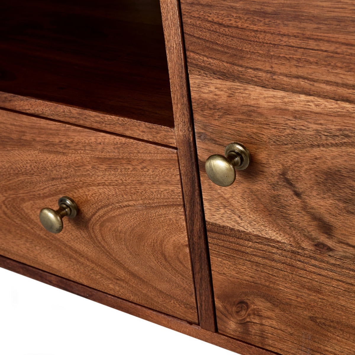 Solid Acacia 2-Door 1-Drawer TV Unit Tony – image 4