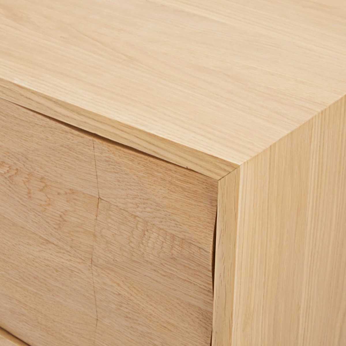 Solid oak 2-drawer TV unit Keops – image 5