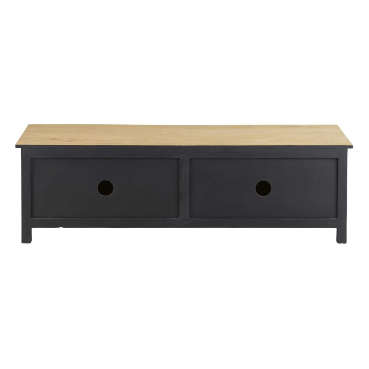 Slate Grey Mango Wood 2-Door 2-Drawer TV Unit Cezanne – image 3