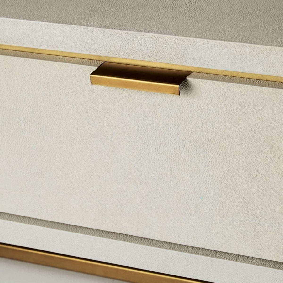 Off-White and Brass Metal 2-Door TV Unit Waldorf – image 4