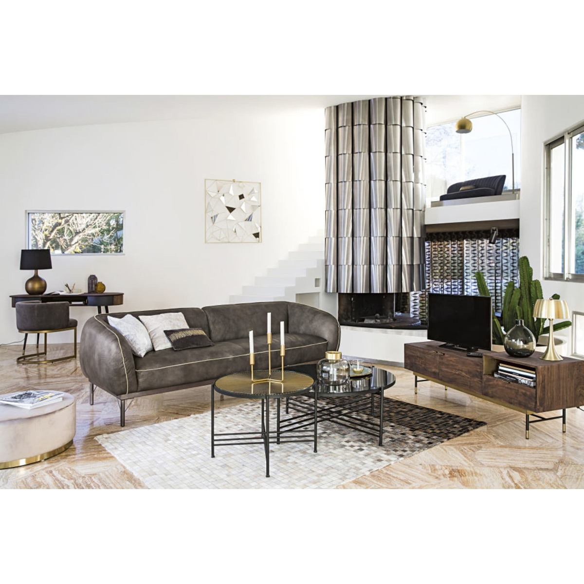Acacia Vintage 2-Door TV Unit Sterling – image 8
