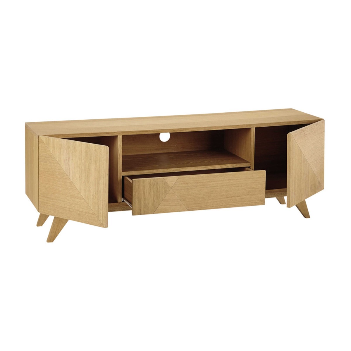2-Door 1-Drawer Vintage TV Unit Origami – image 2