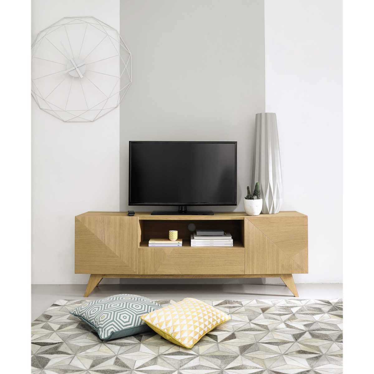 2-Door 1-Drawer Vintage TV Unit Origami – image 9