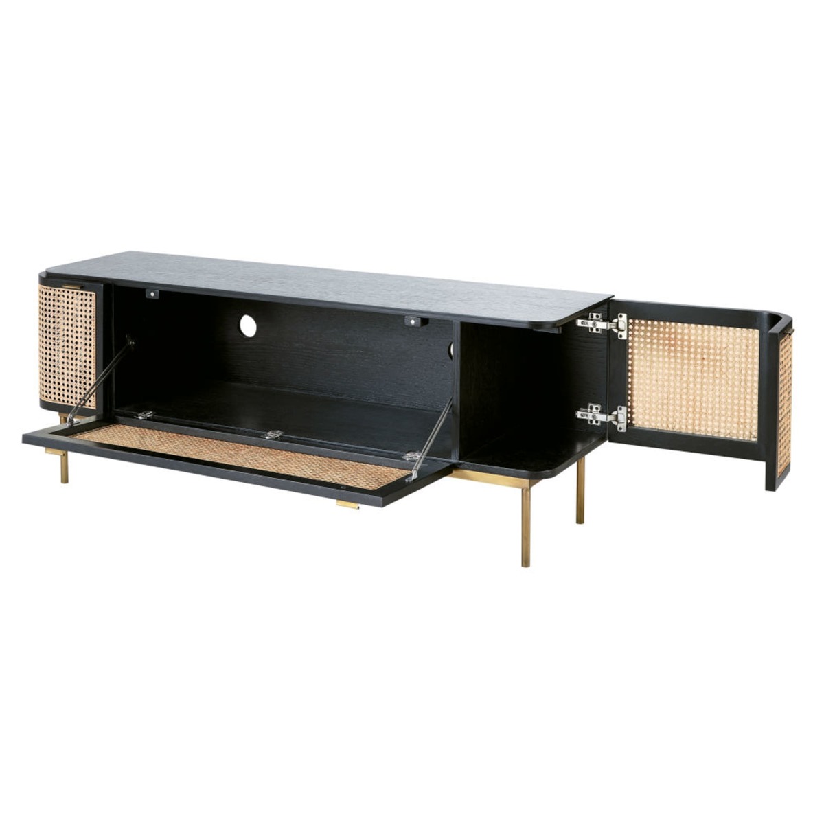 3-Door Woven Rattan TV Unit Loreto – image 2