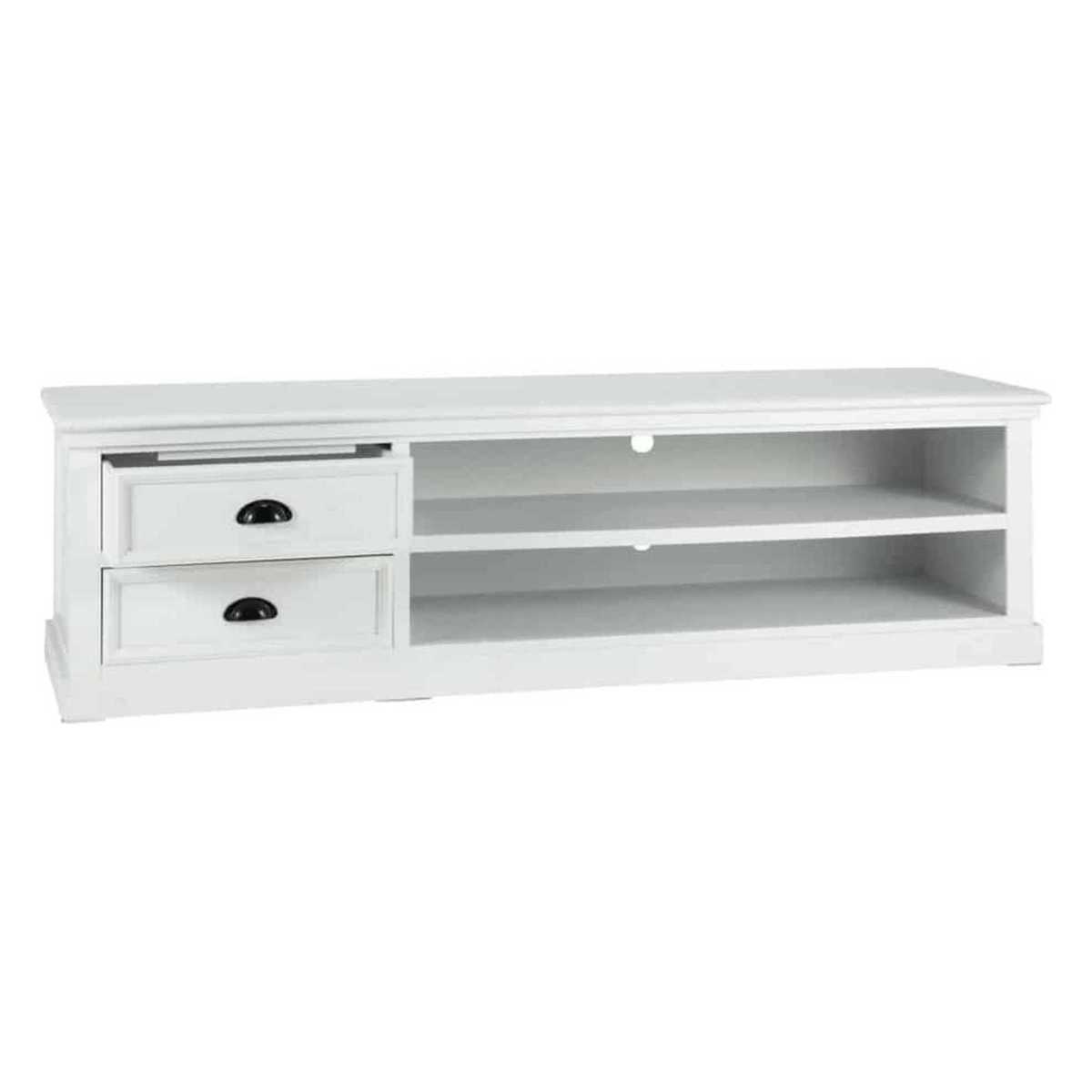 White 2-Drawer TV unit Newport – image 2