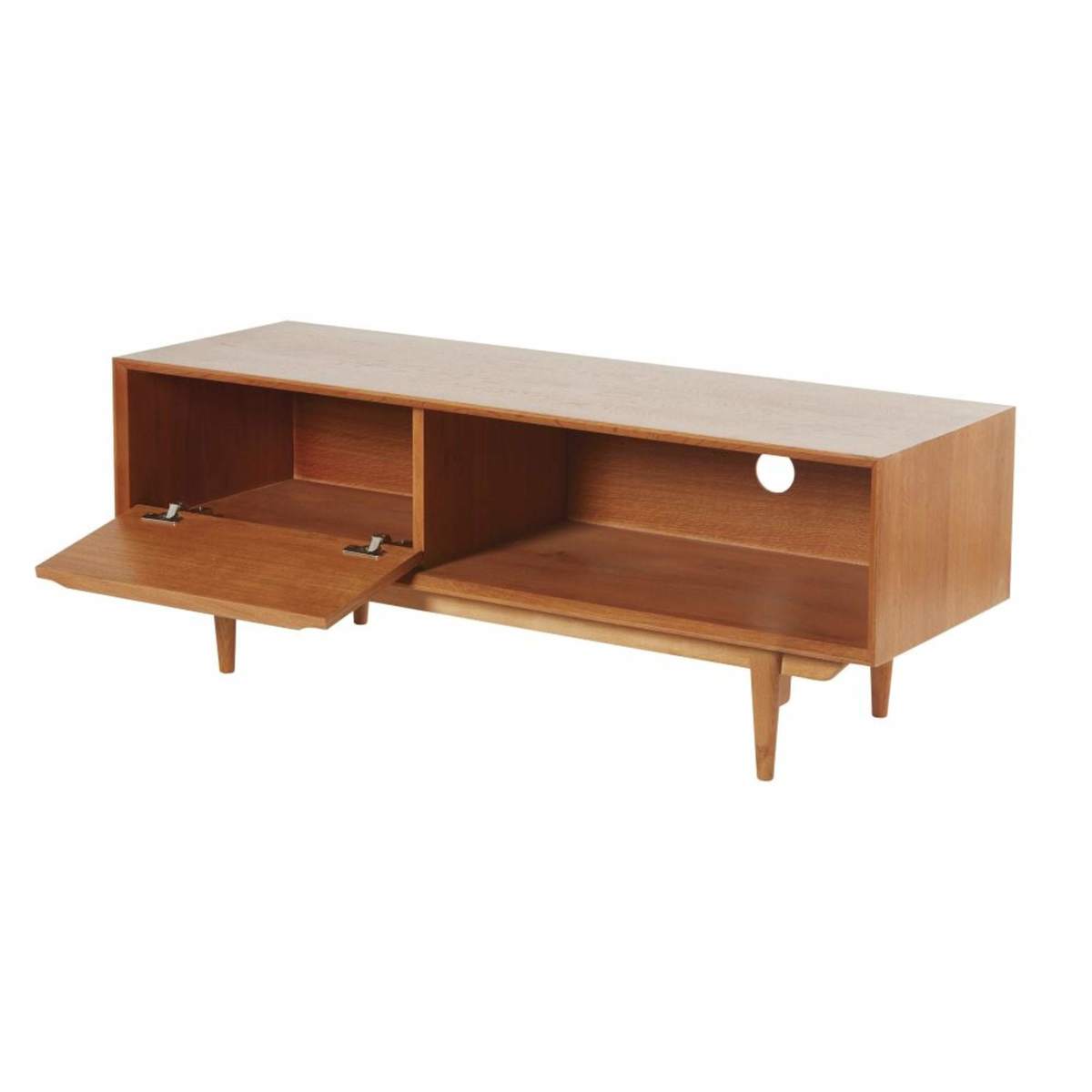1-Door Vintage TV Unit in Solid Oak Portobello – image 3