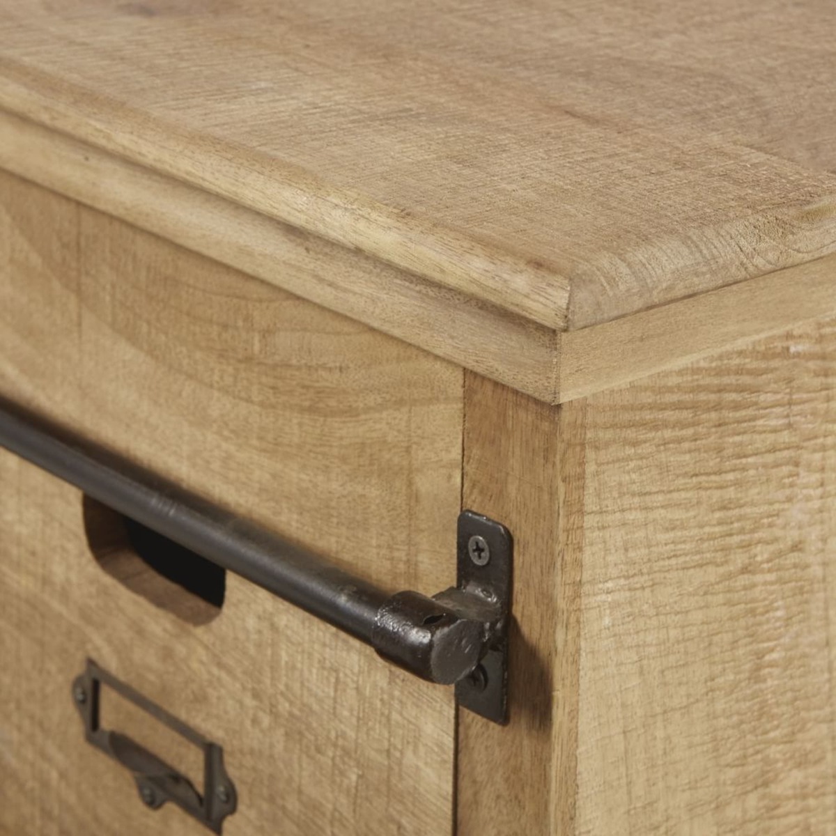 Solid Mango Wood 2-Door 4-Drawer TV Unit Germain – image 7