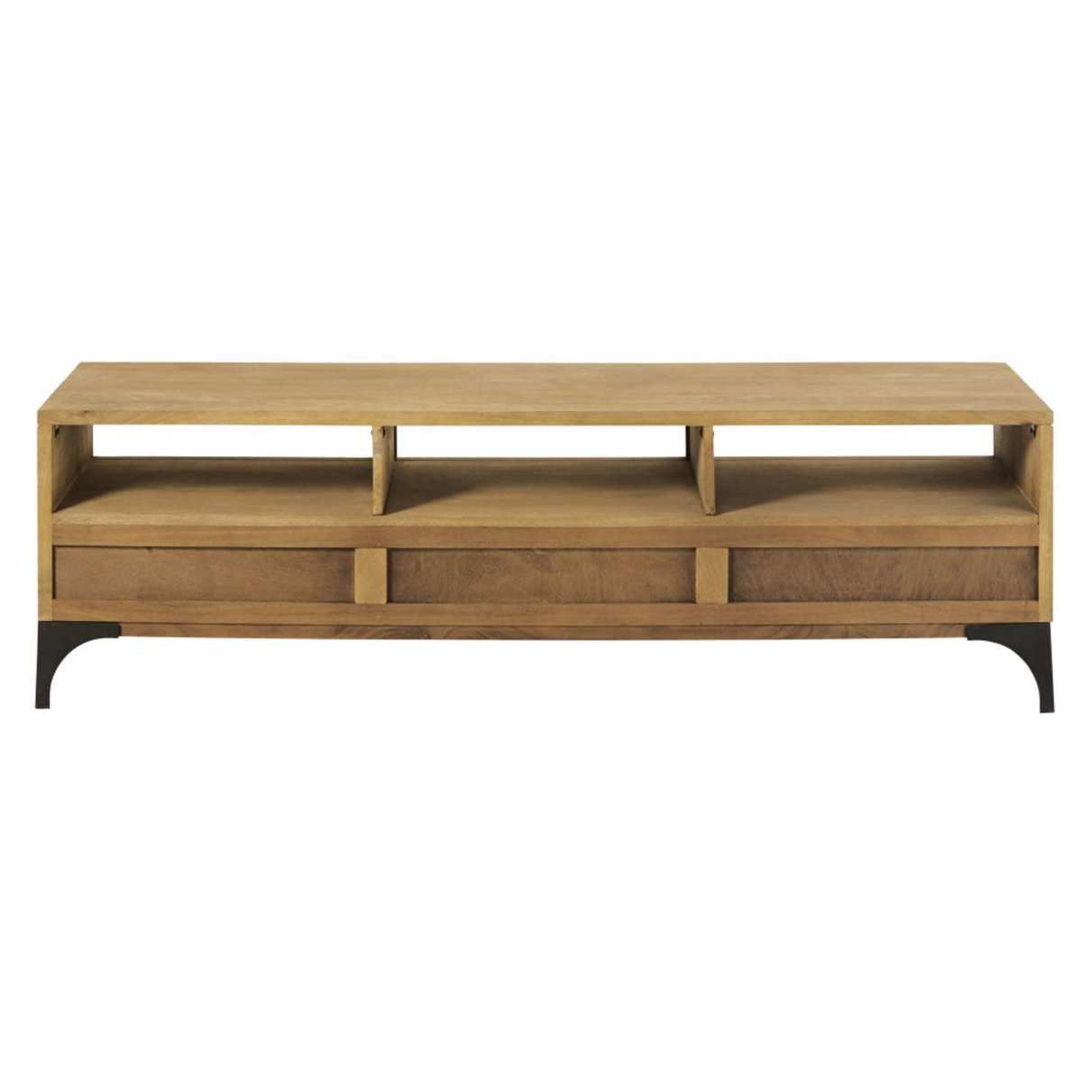 Solid Mango Wood and Acacia 3-Door TV Cabinet Metropolis – image 4