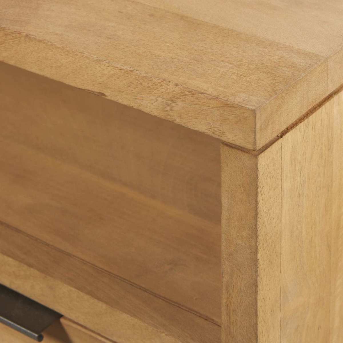 Solid Mango Wood and Acacia 3-Door TV Cabinet Metropolis – image 5