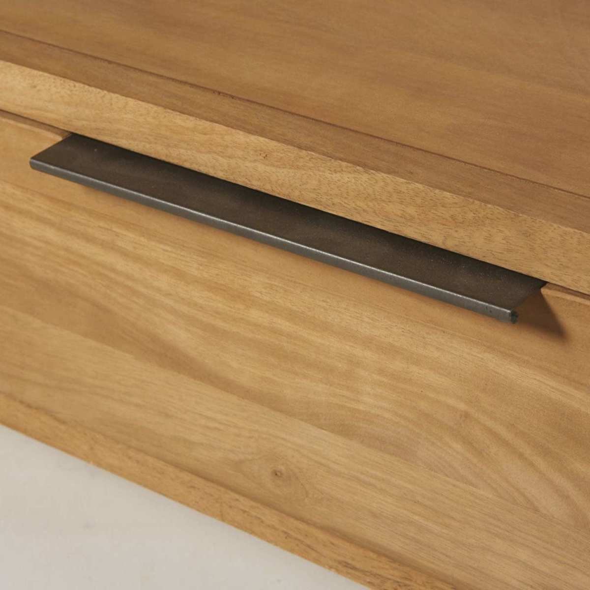 Solid Mango Wood and Acacia 3-Door TV Cabinet Metropolis – image 6