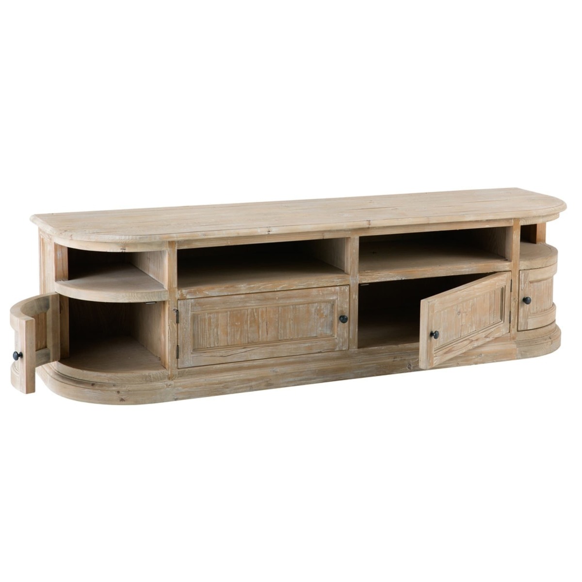 Recycled Pine 4-Door TV Cabinet Flaubert – image 3