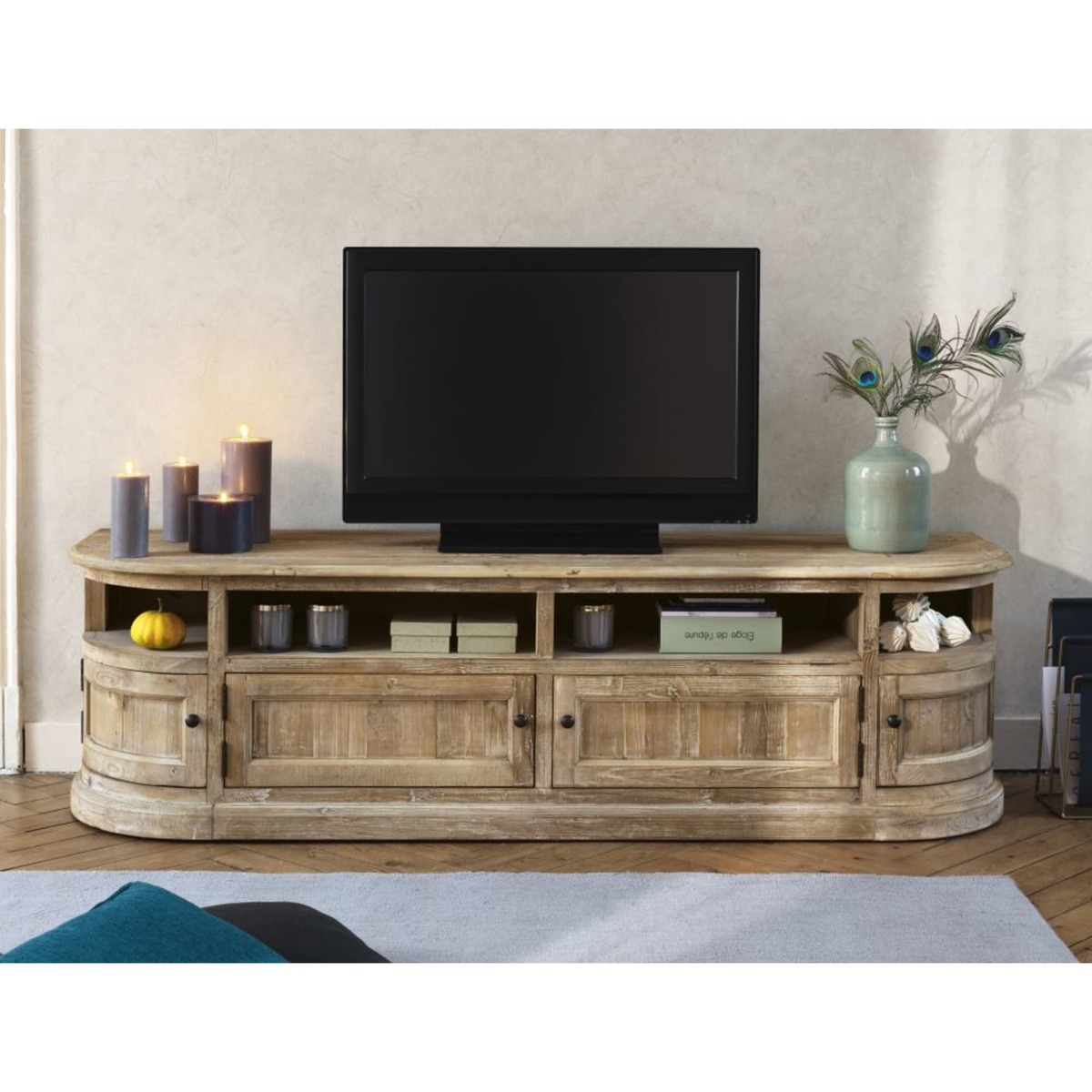 Recycled Pine 4-Door TV Cabinet Flaubert – image 6