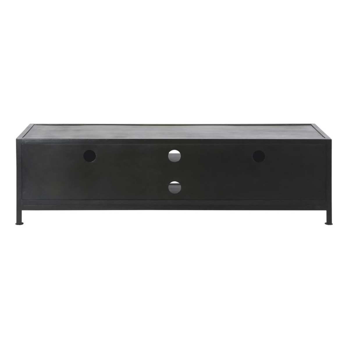 Metal industrial TV unit, black Edison – image 3