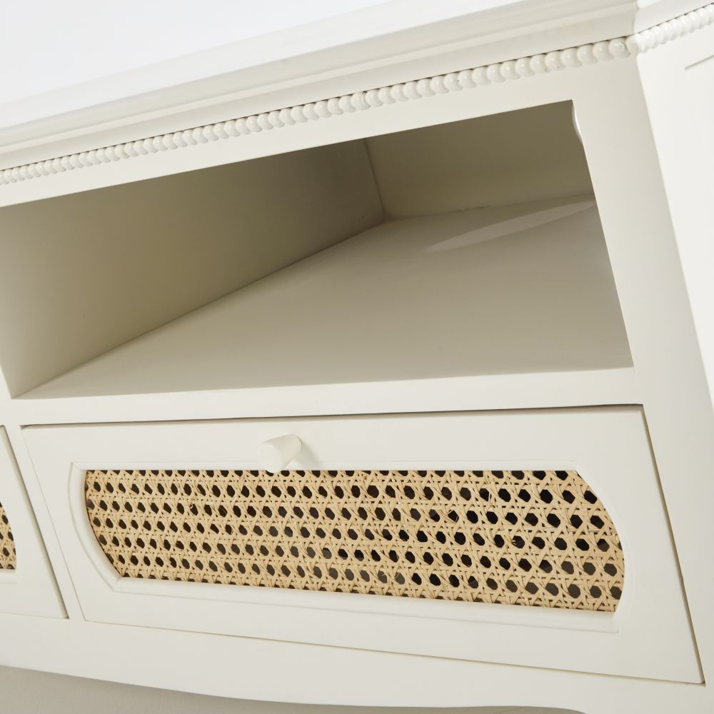 Off-white TV stand with 2 drawers – image 3