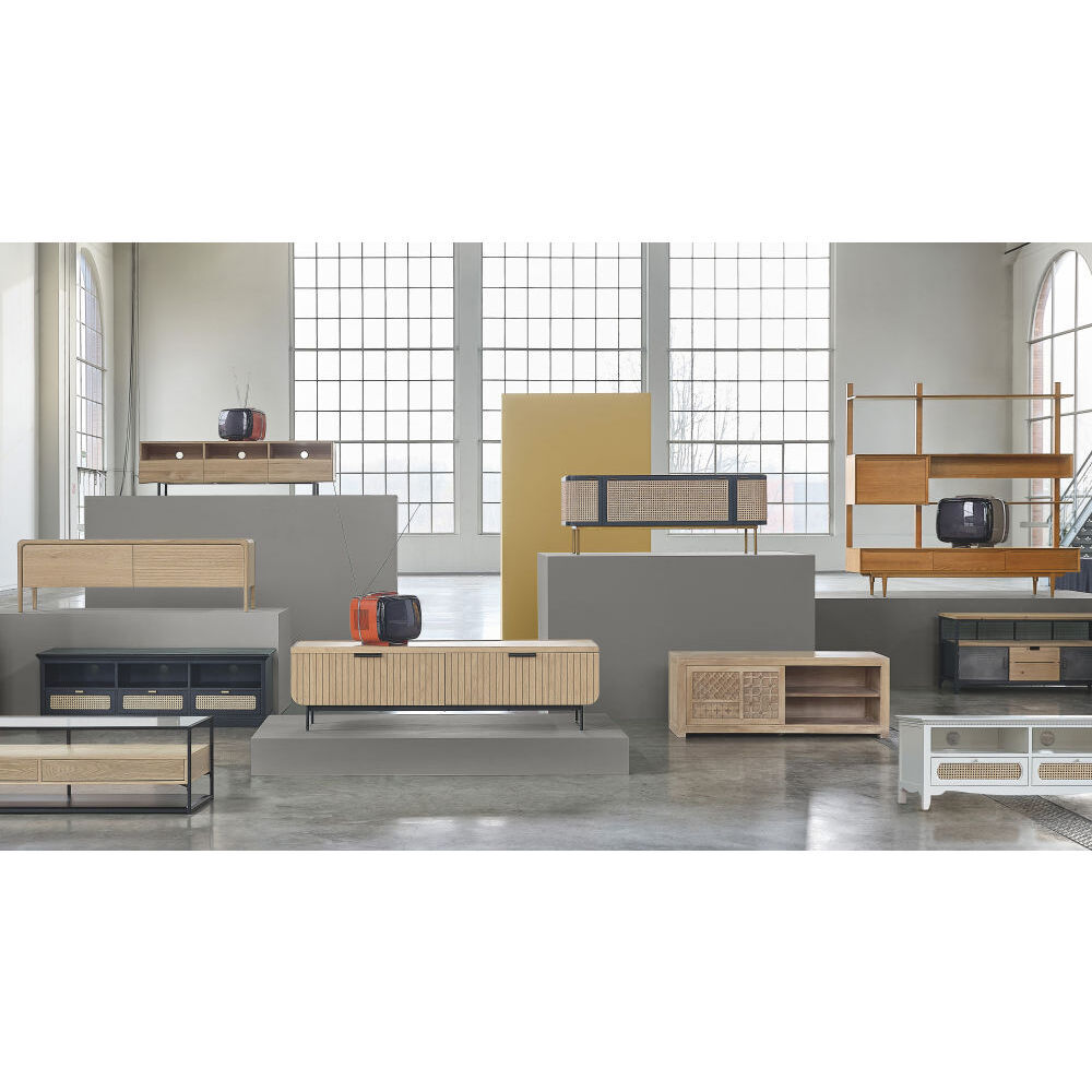 Off-white TV stand with 2 drawers – image 5