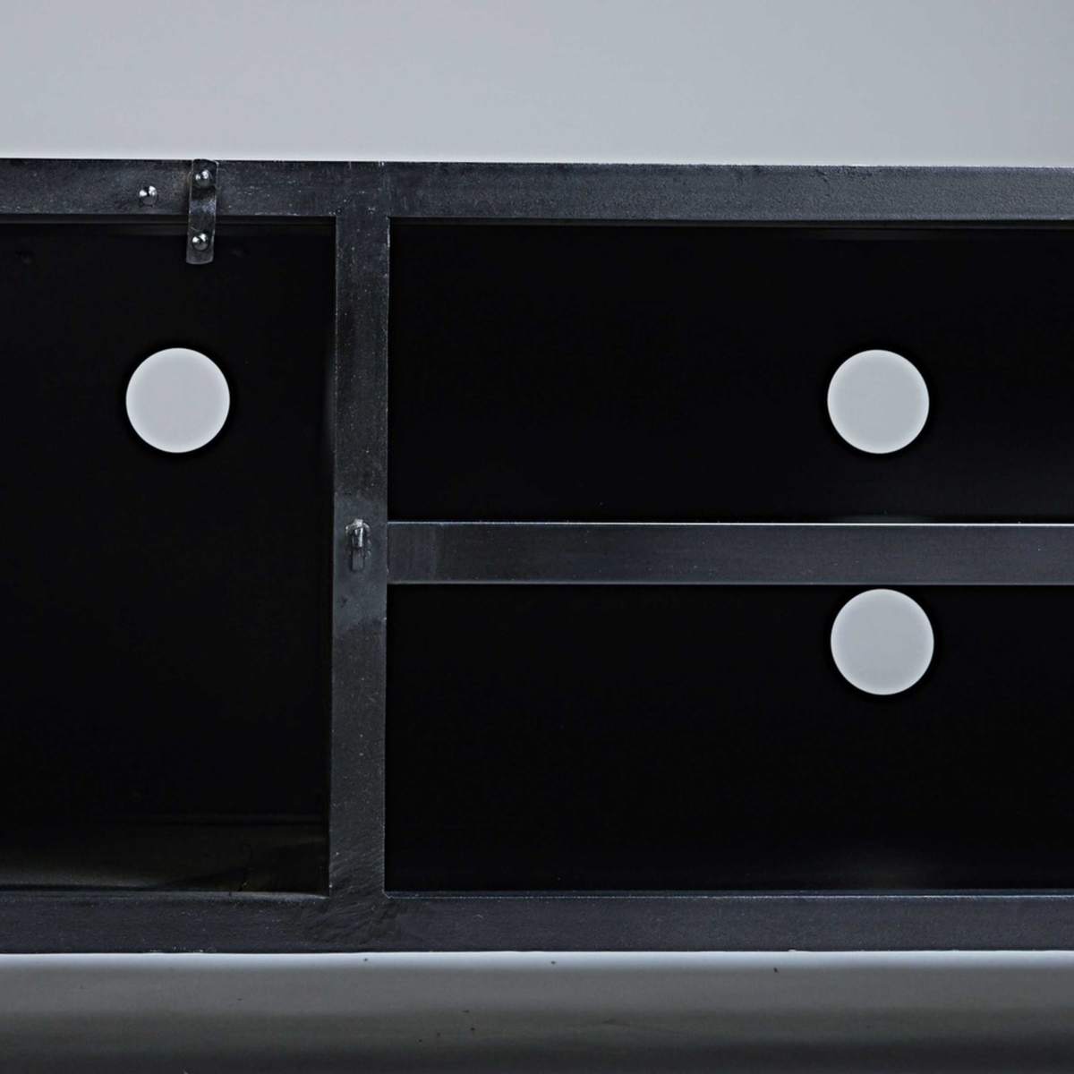 Industrial black metal 1-door TV unit Edison – image 4