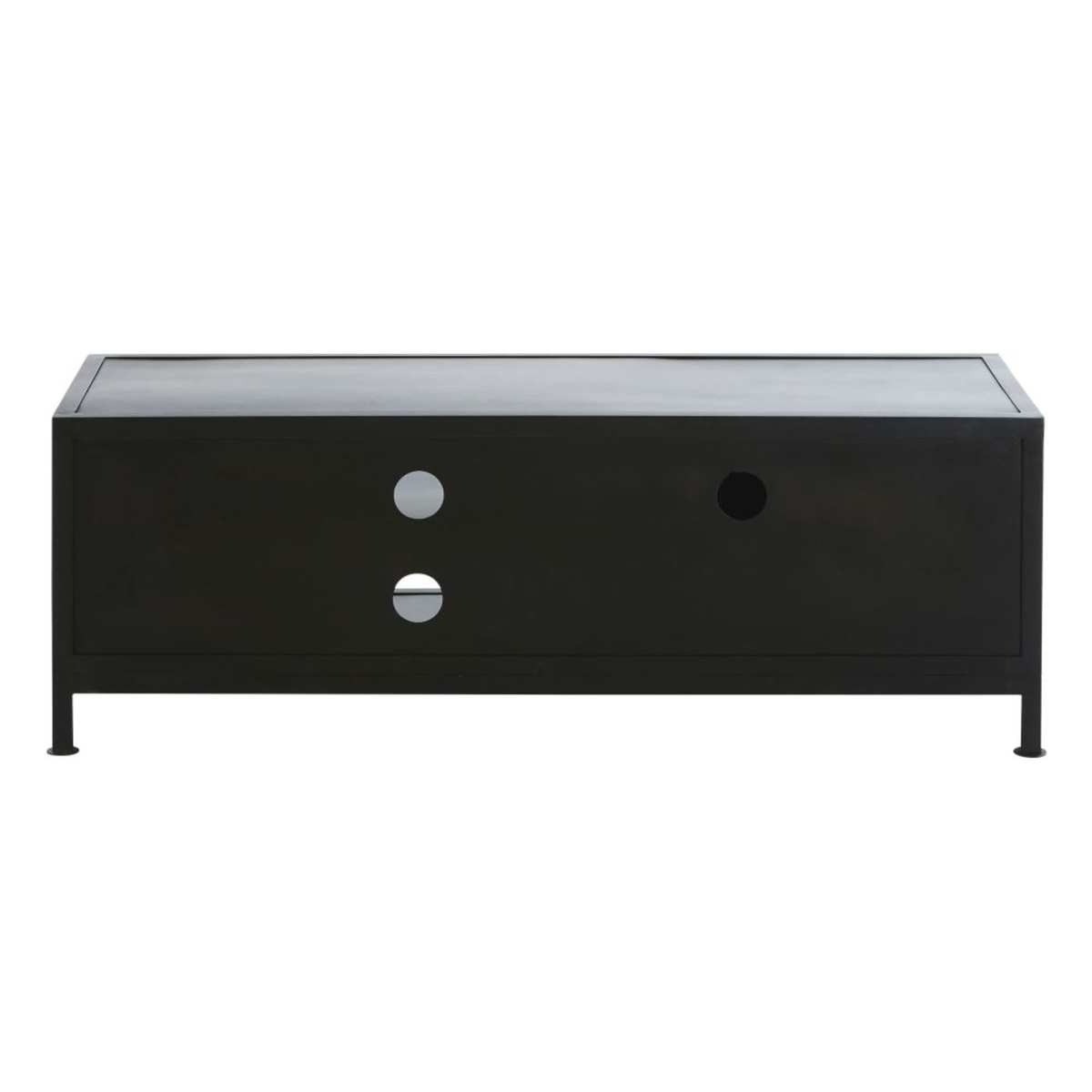 Industrial black metal 1-door TV unit Edison – image 5
