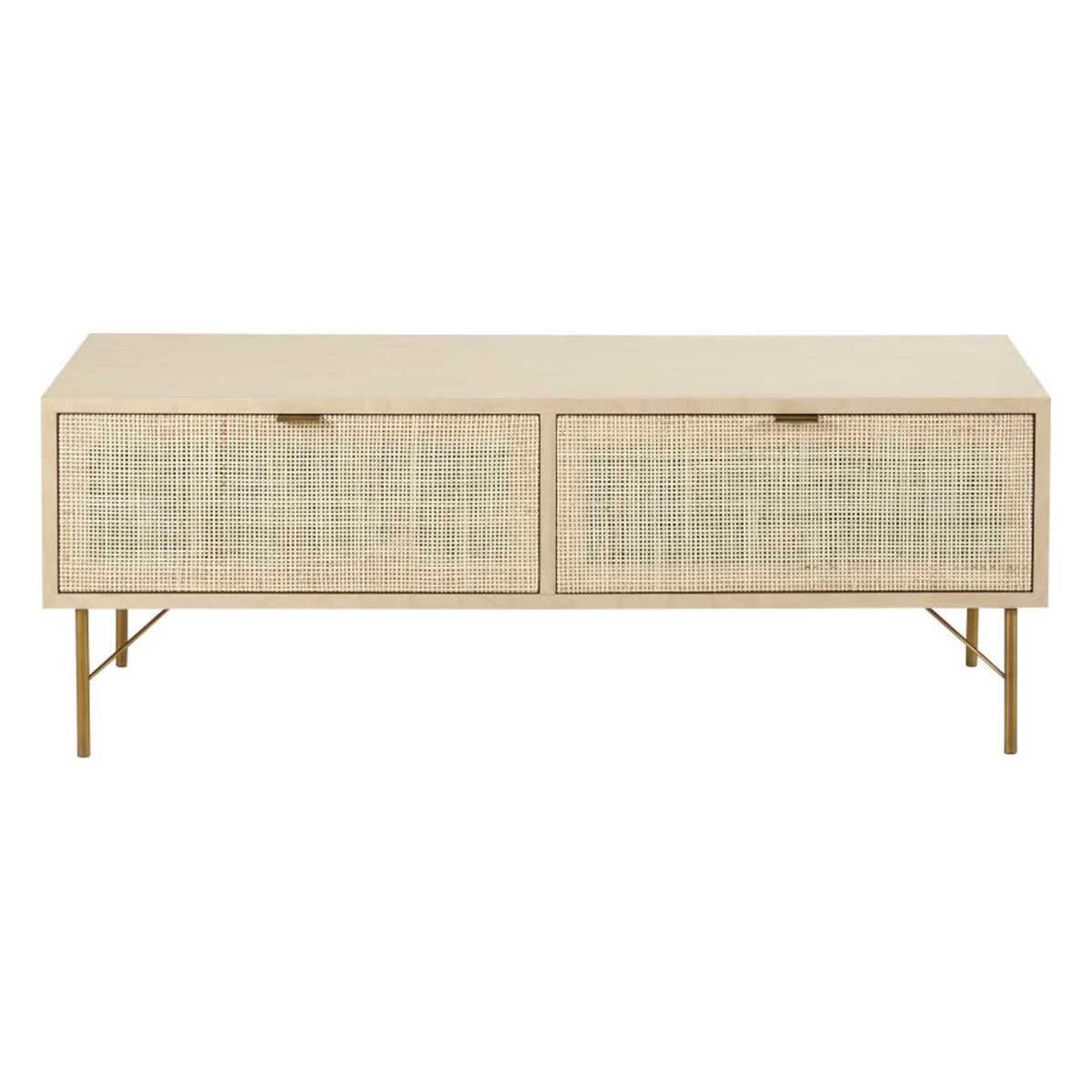 2-Door Woven Rattan TV Unit Solstice – image 1