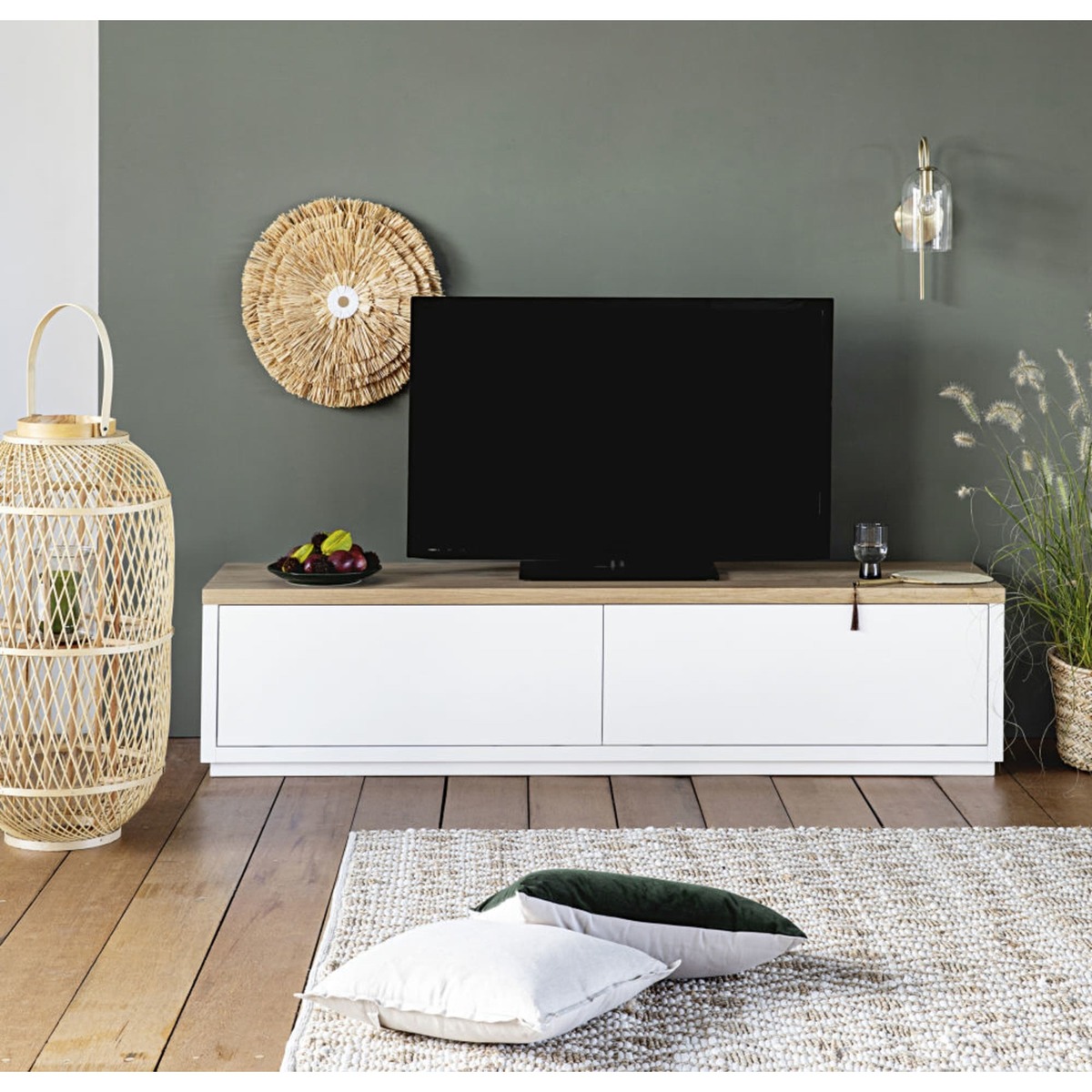 White 2-Door TV Unit W180 Austral – image 7