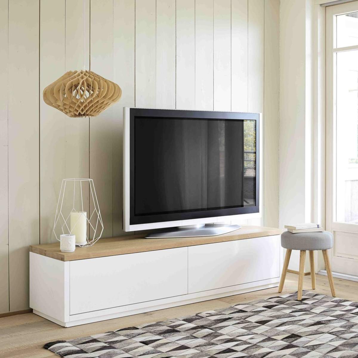 White 2-Door TV Unit W180 Austral – image 9