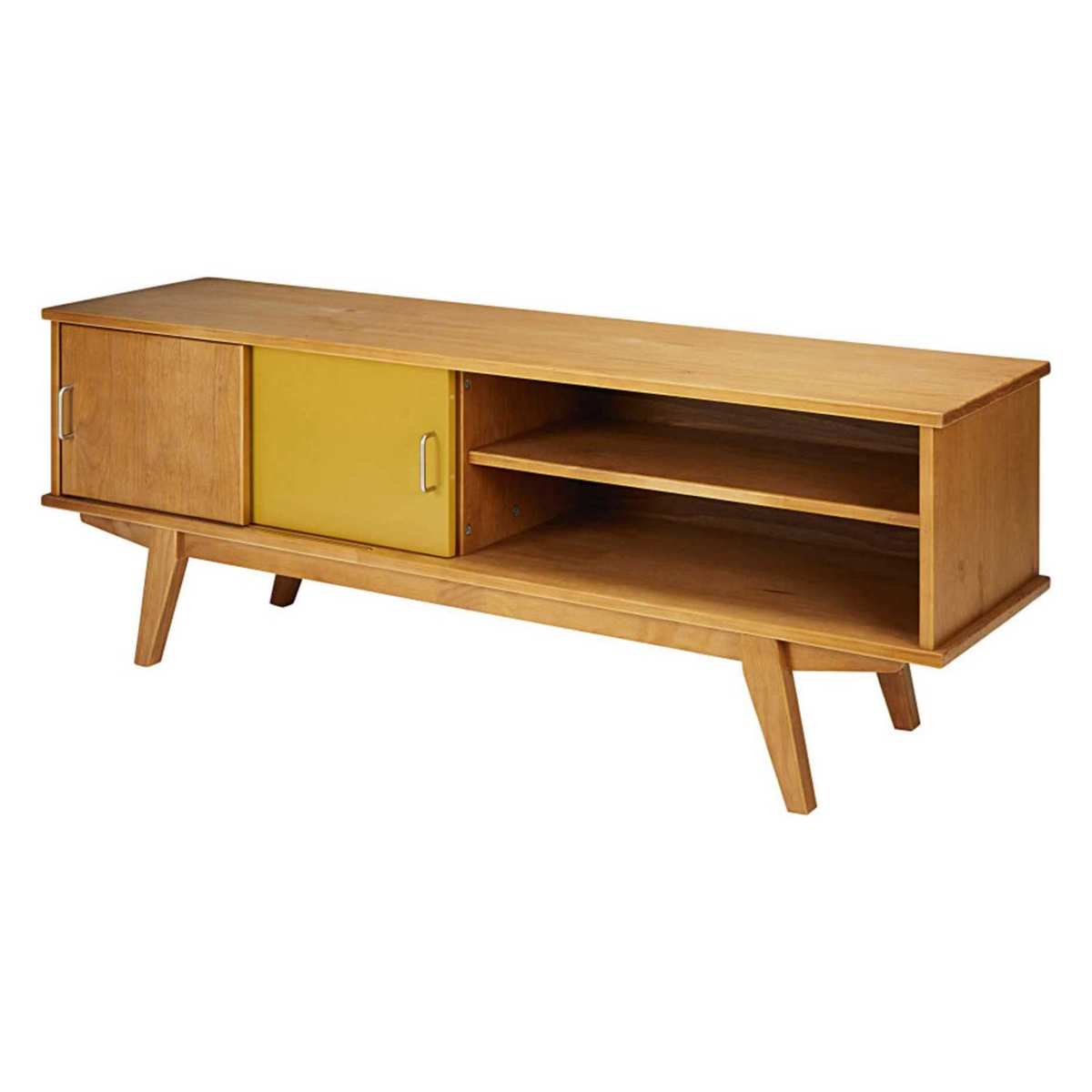Tricoloured vintage 2-door TV unit Paulette – image 2