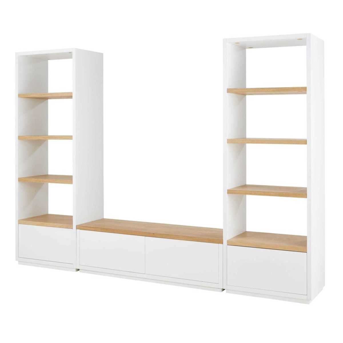 White 2-Door TV Cabinet W140 Austral – image 3