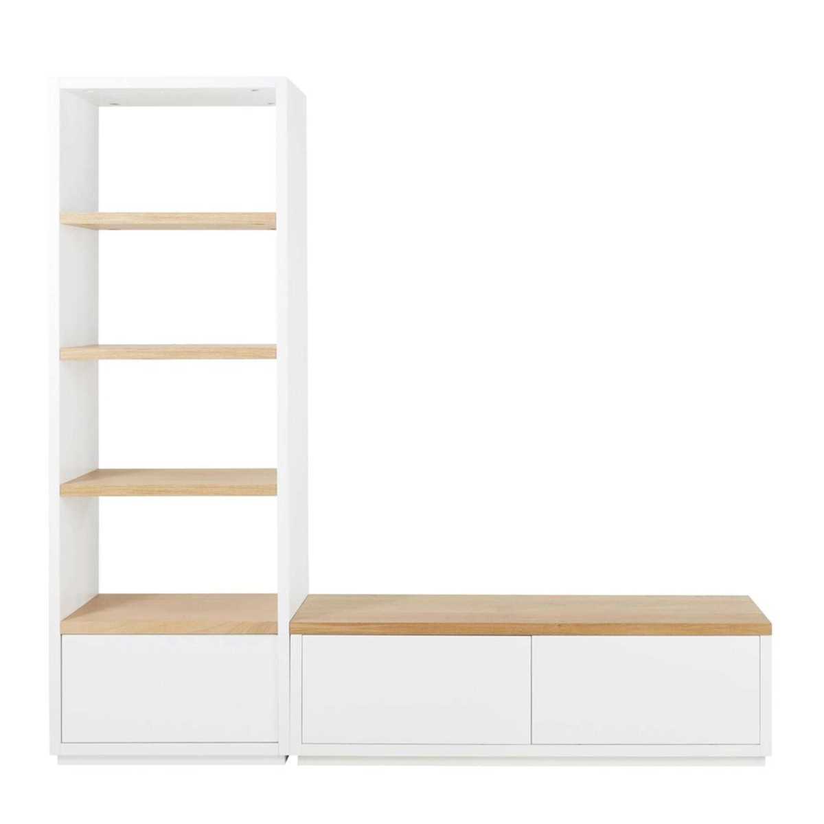 White 2-Door TV Cabinet W140 Austral – image 4