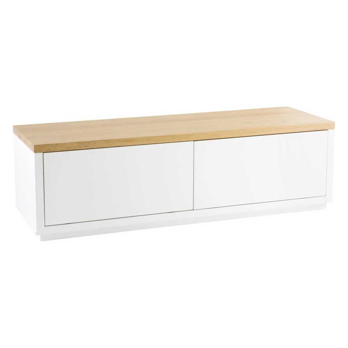 White 2-Door TV Cabinet W140 Austral – image 2