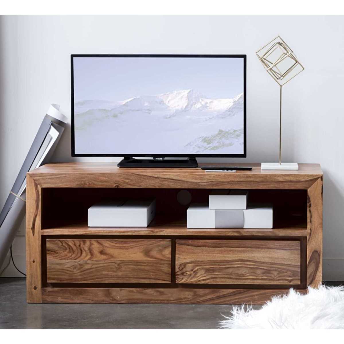 Solid Sheesham Wood 2-Drawer TV Unit Stockholm – image 5