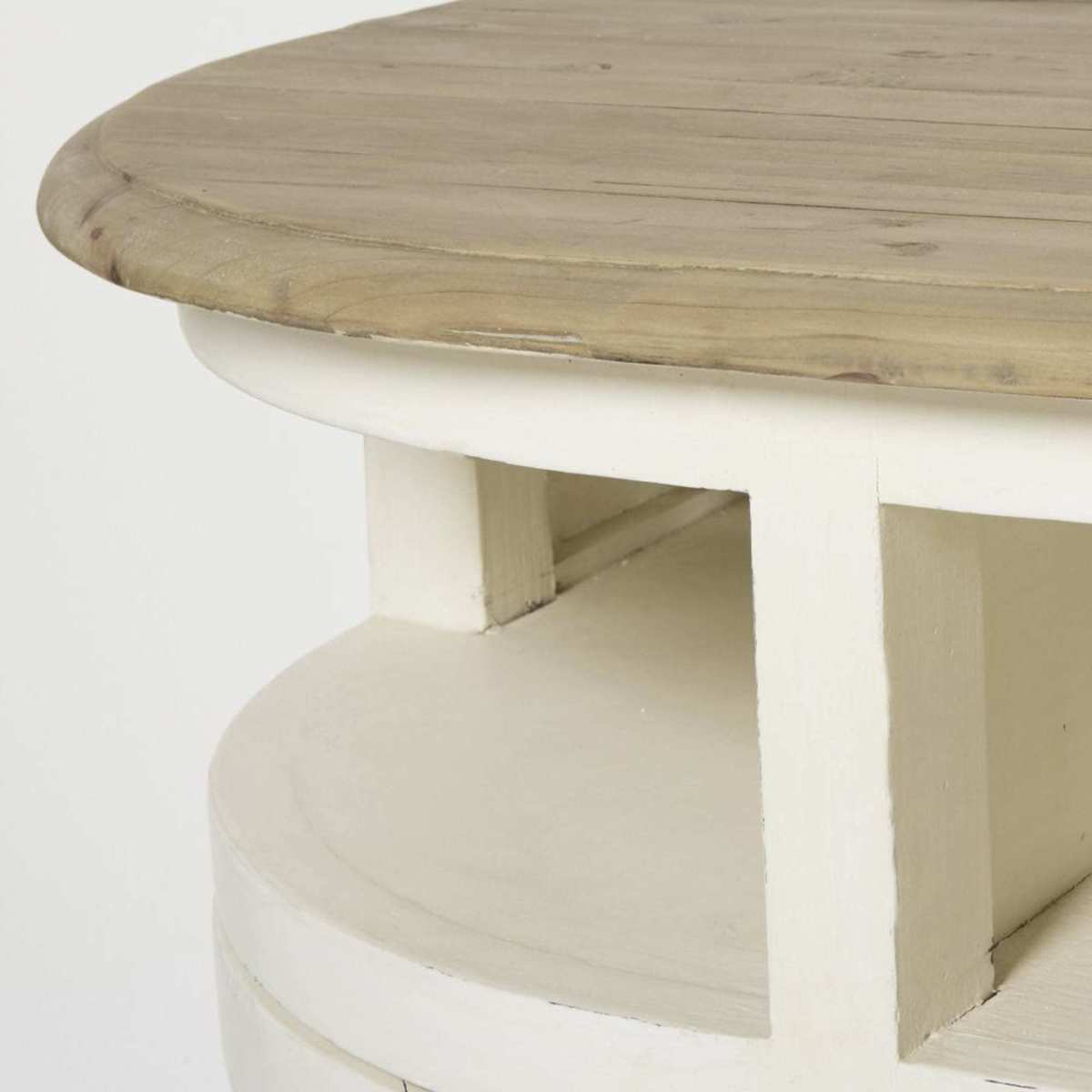 White Solid Pine TV Unit Provence – image 6