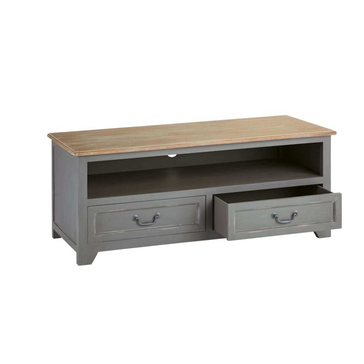 Grey Pine 2-Drawer TV Cabinet Honorine – image 3