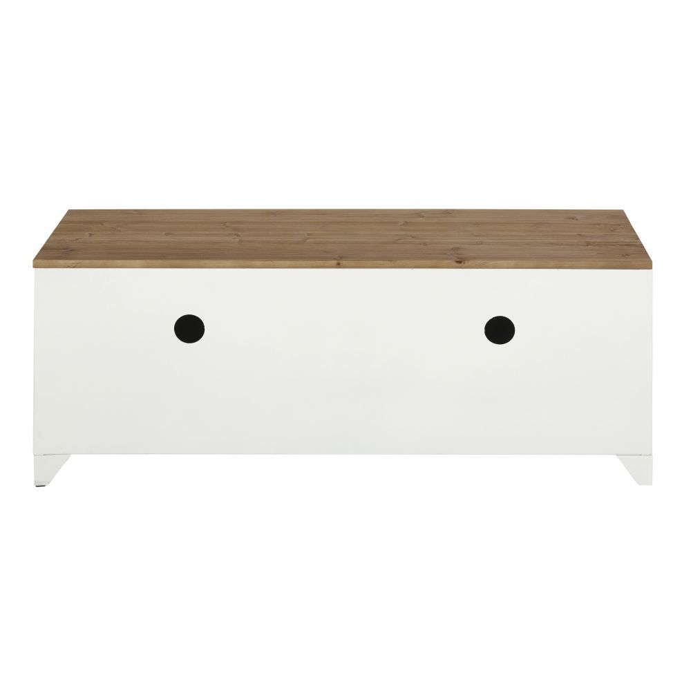 White Metal and Fir Wood Industrial TV Unit – image 7