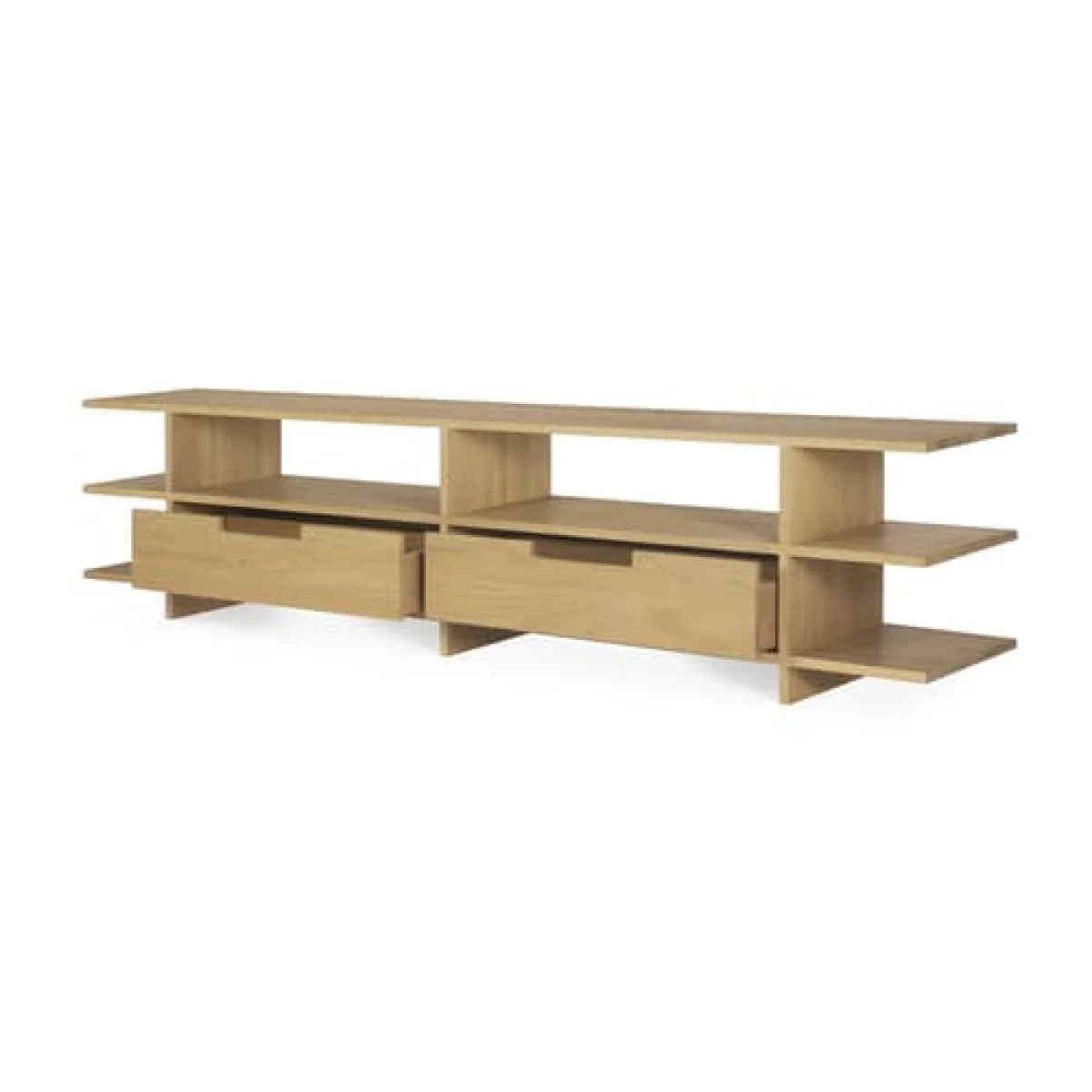 Kabuki TV unit natural wood / L 200 cm - 2 drawers - Ethnicraft – image 2