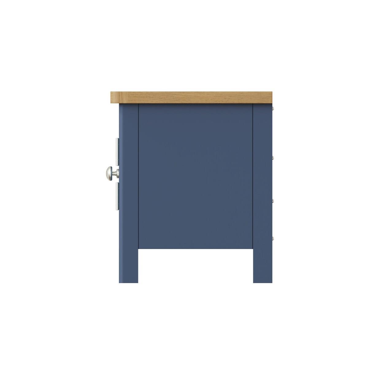 Cole Oak and Blue Large TV Unit – image 5