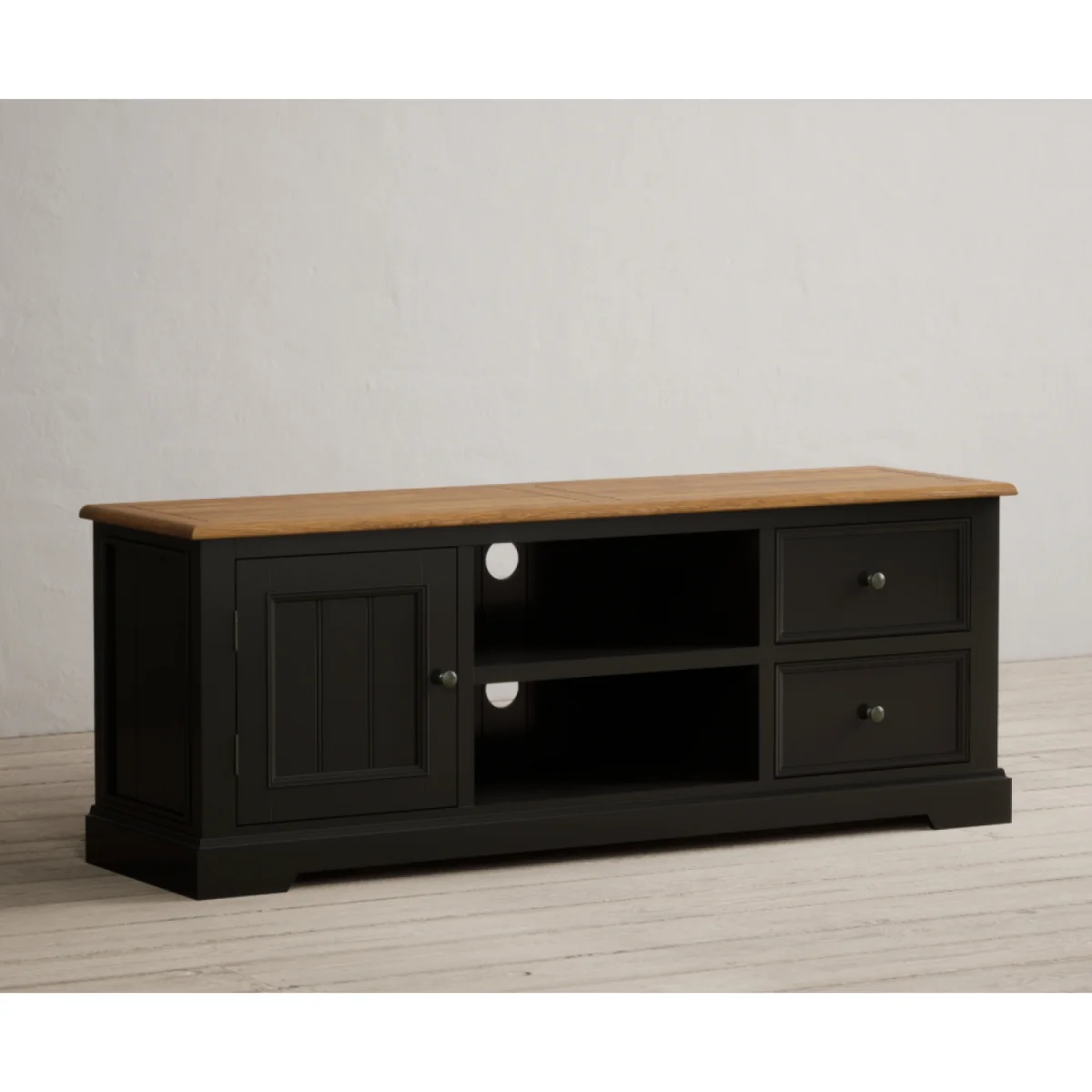 Charlton Oak and Black Painted Super Wide TV Cabinet – image 5